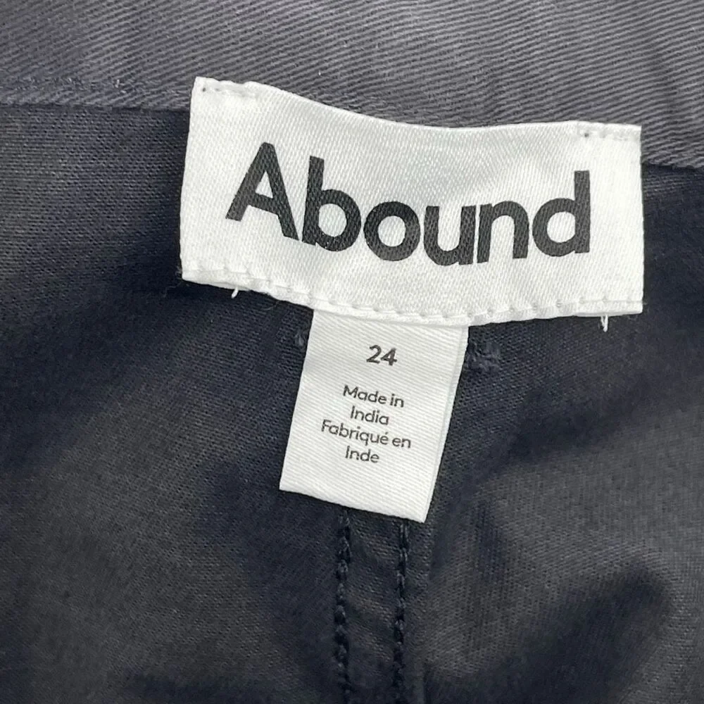 Abound High Rise Wide Leg Utility Pants Gray Stretch Cotton Plus Size 24